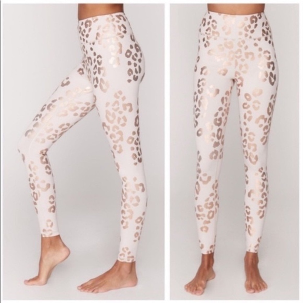 Spiritual Gangster Essential Lux Leggings Rose Gold Cheetah